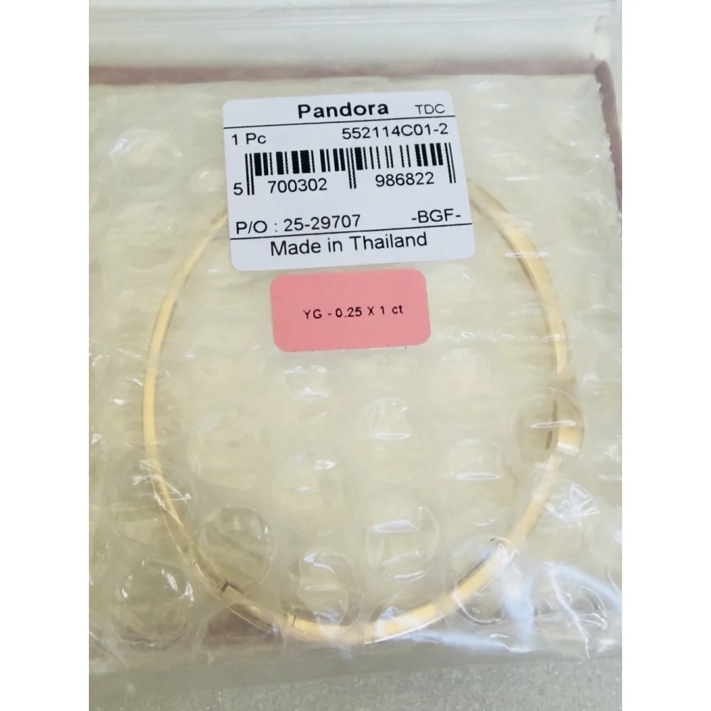 Pandora Infinite Lab-grown Diamond Bangle 0.25 carat tw 14k Gold Size 2 (6.9”) - Picture 5 of 14